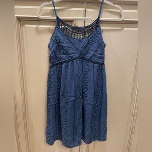 Blue Embroidered Dress size Small
